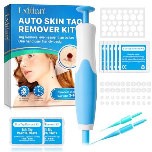 Auto Tool Kit Skin Tag Remover, Skin Tags Removal Kit, Kit de Eliminación Automática de Verrugas Cutáneas,Juego de Herramientas de doble punta para eliminar verrugas