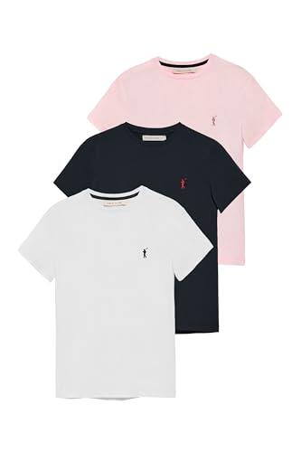 Polo Club Pack 3 Camisetas Mujer 100% Algodón Manga Corta - Verano T-Shirt
