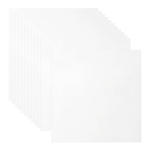 sourcing map Fundas exteriores de discos de vinilo de 7.5 x 7.5 pulgadas, 25 fundas de plástico transparente antiestáticas de 3 mil, fundas de disco duraderas para álbumes de LP y protección de