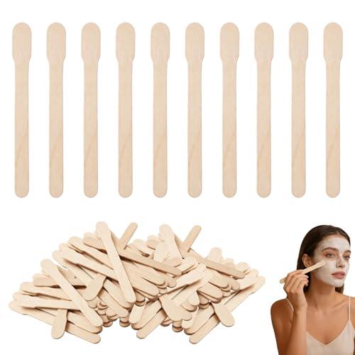 200 Palillos de Cera para Cejas con Mango - Espátulas de Cera de Madera para Depilación Facial y Corporal - Pack de Alta Calidad para una Aplicación Precisa
