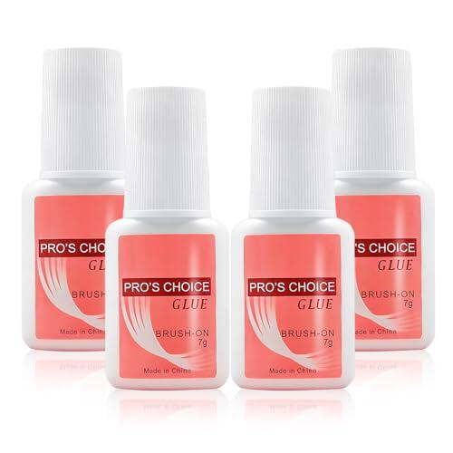 4 Pcs Pegamento de Uñas Extrafuerte, Pegamento de Uñas de 7 ml, Pegamento para Uñas Postizas, para Aplicar Puntas de Uñas Artificiales para Manicura