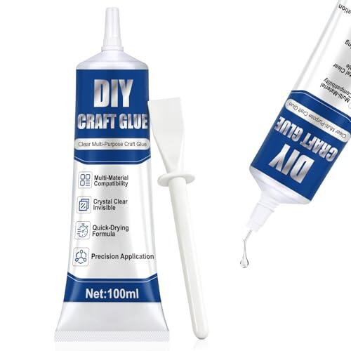 XINGHUO Pegamento Modelismo, Cola Transparente Manualidades, Pegamento para Modelismo y Manualidades, Adecuado para Muchos Tipos de Materiales, Pegamento para Plastico, Papel, Tela y Madera, 100ML