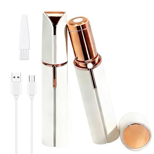 Pretify Depiladora Facial Mujer, Mini Afeitadora Eléctrica, USB Recargable Depiladoras Facial para Dolor Elimina el Vello Cara, Labios Barbilla Mejillas Frente Cejas para Premaquillaje, Regalo Mujer