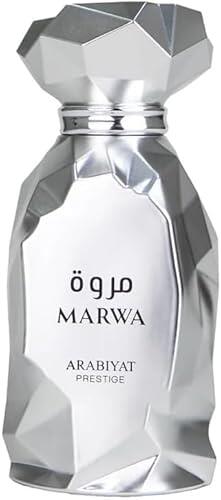 Arabiyat Prestige Marwa Eau de Parfum 100 ml Plata Perfume Hombre Sin Embalaje Embalaje Solo En Bolsa, Fabricado en los Emiratos Árabes Unidos