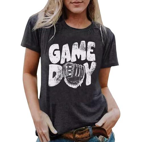 Camiseta de Softbol para Mujer con diseño de mamá informal y divertido para el día del día y las salidas diarias, gris, XXL