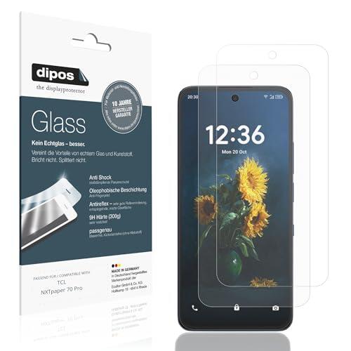 dipos I 2x Protector de Pantalla mate compatible con TCL NXTpaper 70 Pro Vidrio Flexible Cristal Proteccion 9H