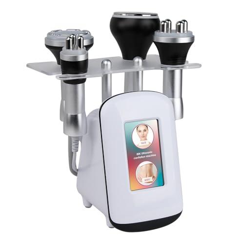 Elitzia Máquina moldeadora de cuerpo 4 en 1, herramienta para el cuidado de la piel, RF 80K, cavitación, aspiradora multipolar, dispositivo multipolar, equipo de spa, uso doméstico, masajeador para