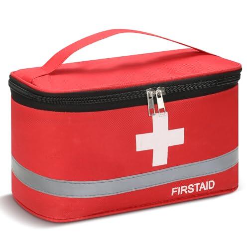 AiQInu Botiquin Vacio Viaje, 1 Piezas Botiquín de Primeros Auxilios Vacio, Impermeable Gran Capacidad Botiquín Médico Vacío, Bolsa Médico de Emergencia para Hogar, Oficina, Airelibre