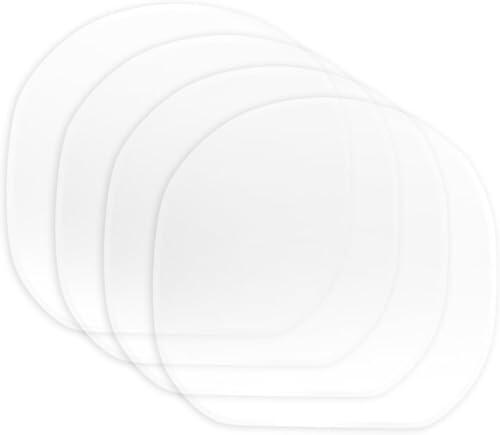 Juego de 4 raquetas de ping pong autoadhesivas transparentes para protección de goma de ping pong
