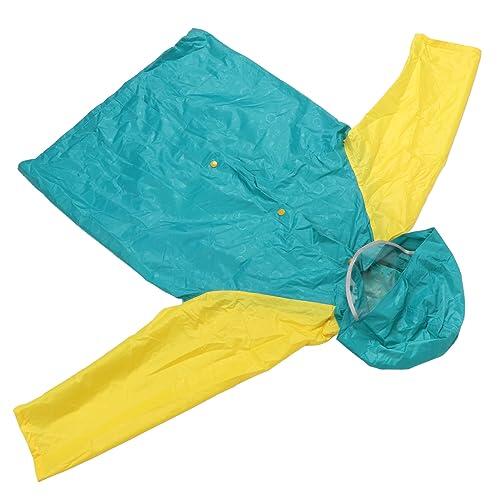 Jeffergarden Poncho Impermeable para Niños y Niñas, Chaqueta de PVC Impermeable y Transpirable con Capucha, Ideal para Jugar Al Aire Libre bajo la Lluvia