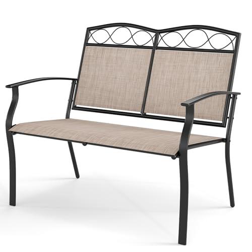 GOPLUS Banco de Exterior de 2 Plazas con Asiento