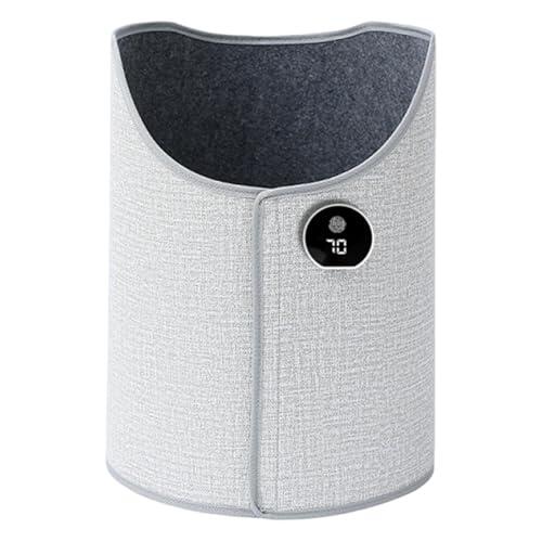 MERIGLARE Calentador de Pies Eléctrico Plegable con Cinco Niveles de Temperatura Estructura Envolvente Y Motor Silencioso Material PU Y Portátil Adecuado para O, Gris