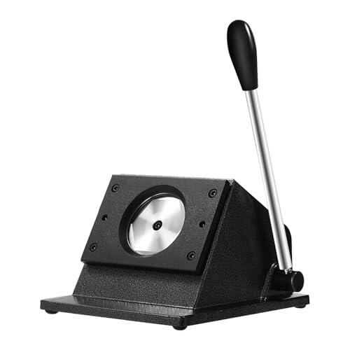 Xingfx Máquina de botones redonda manual de 58 mm, círculo de insignias, troqueladora gráfica, prensa manual, cortador de muestras para insignias, papel fotográfico, papel artístico