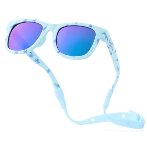 Gafas de sol polarizadas para bebés, con correa, irrompibles, flexibles, para recién nacidos de 0 a 24 meses, Baby