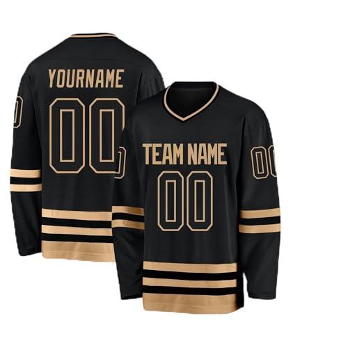 Camisetas de Hockey Personalizadas,Camisetas de Hockey en Blanco Que se Pueden Personalizar con Equipo/número/Nombre,Camisetas de Hockey para Hombres, Mujeres, Adolescentes y niños (Estilo 3)