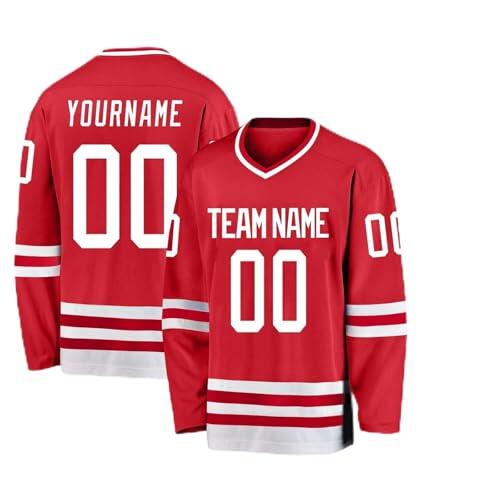 Camisetas de Hockey Personalizadas,Camisetas de Hockey en Blanco Que se Pueden Personalizar con Equipo/número/Nombre,Camisetas de Hockey para Hombres, Mujeres, Adolescentes y niños (Estilo 5)