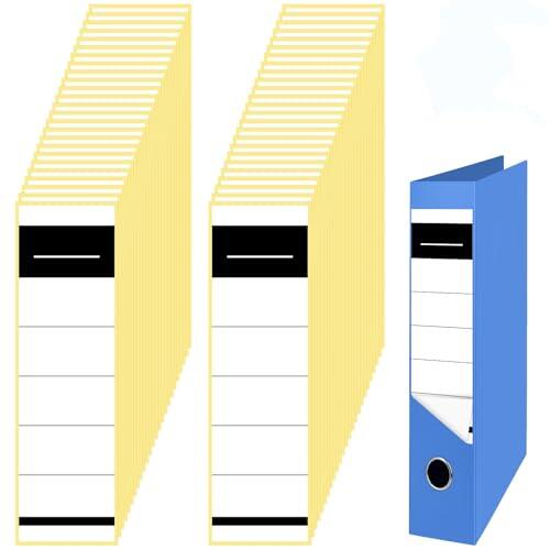 50 Piezas Lomos de Carpeta Autoadhesivos, 19 x 5,4 cm Etiquetas Autoadhesivas para Carpeta, Etiquetas Blancas para Etiquetado de Carpetas de Archivo, Adecuado para Oficinas, Bibliotecas y Archivos