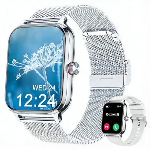 LODIMEKE Reloj Inteligente Mujer Hombre con Llamada,2026 Smartwatch con Pulsómetro,Podómetro,SpO2,Esfera Personalizada,Pulsera de Actividad Regalo iOS Android