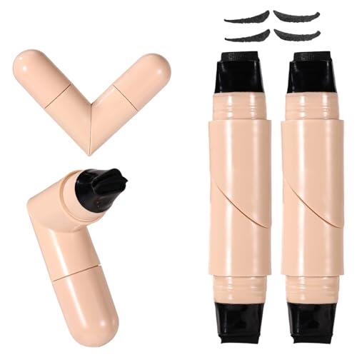 Sinbana 2uds Sello Delineador Ojos Plegables, Lapiz Delineador Ojos Sello de Gel Líquido Negro de Doble Punta para Principiantes para Crear Fácilmente un Look Maquillaje Exquisito