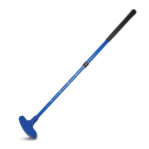 Garvee Putter de golf bidireccional ajustable para niños, jóvenes y adultos, eje retráctil de 53 cm a 93 cm, mini mazo de golf, para diestros y zurdos, agarre superior, color azul
