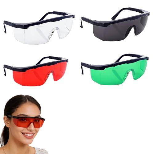 Gafas de Protección para Ciclismo, Gafas de Viento, Arena y Polvo – 4 Pares de Lentes Intercambiables, Ajustables y Antiimpacto
