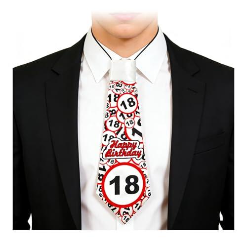 MaNeaz decoracion 18 cumpleaños atar Regalo de cumpleaños número 18 Corbata roja y blanca Un regalo de cumpleaños con mucho humor