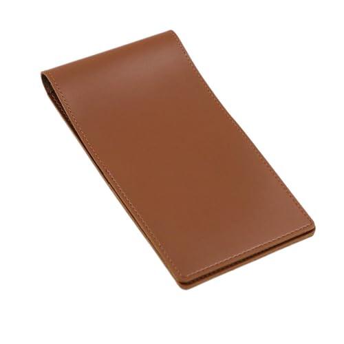LIXSAZSE Funda compacta para Tarjetas de puntuación de Golf, Impermeable, de Piel sintética de Primera Calidad, diseñada para sesiones de práctica. Libros, Marrón, 22.2 x 12 cm