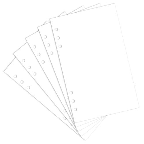 60 hojas de repuesto de carpeta de papel en blanco, hojas de calcomanías A5, papel de liberación, reutilizables, protectores de hojas de bolsillo, fundas de plástico de doble cara para carpetas