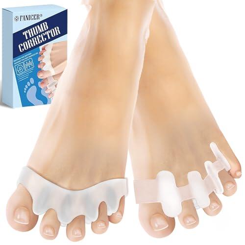 4 Piezas Separador Dedos Pie, Separador Dedos Pie De Silicona, Separadores de Dedo De los Pies, Cómoda Separadores Dedo Pies, para Relajar y Estirar, Adecuado para Todo Tipo Calzado