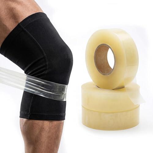 JYYWTSI Cinta Transparente de Hockey 3 Rollos, Cinta Hockey 2,5 cm x 25 m para Hockey sobre Hielo, espinilleras, Calcetines y Equipo Deportivo, Cinta de fijación Clara para Entrenamiento y Partido