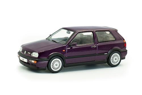 Solido Volkswagen Golf MKIII VR6 (1994) – Sombrero Caliente Compacto con Aspecto de Seis Cilindros, líneas claras, Modelo Diecast Morado 1:43