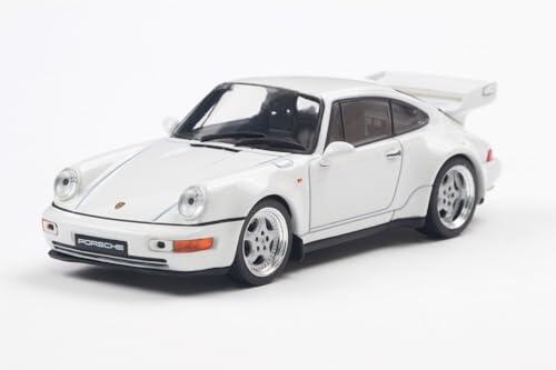 Solido Porsche 964 RS 3.8 (1994) – Clásico Compacto de los Noventa, Lacado en Blanco, alerón Trasero Fijo, Modelo Diecast Blanco, 1:43
