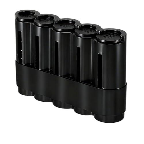 Portamonedas, Porta Monedas Euro 5 Compartimentos – Organizador Monedas de Plástico para 2€, 1€, 50c, 20c y 10c | Capacidad hasta 70 Monedas, Compacta y Ligera (13×8,3×3,4 cm, 105 g)