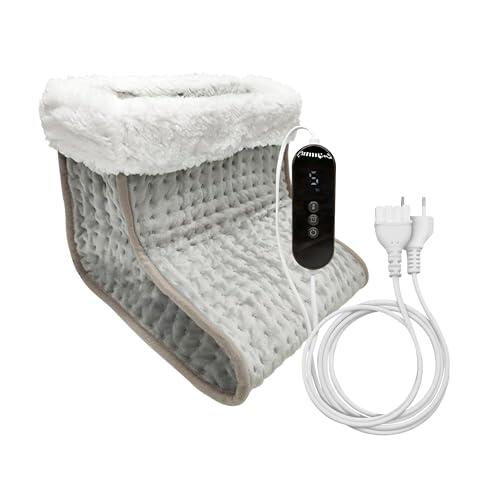LED ATOMANT Pack 2x Calientapies Electrico 100W, Calentador de Pies 30x30x26cm, 9 Niveles de Temperatura, Proteccion contra Sobrecalentamiento, Tejido Ultrasuave de Poliester, Lavable a Maquina