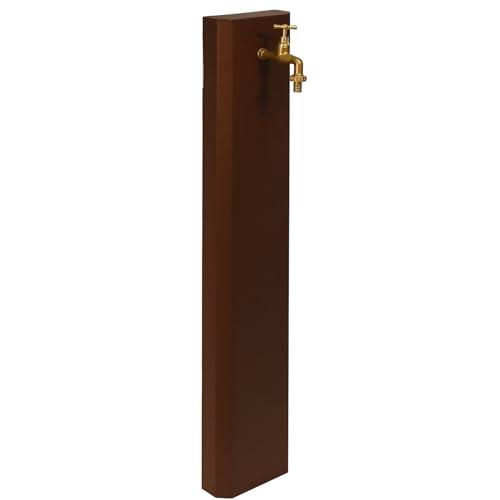 Transforma tu jardín con la elegante fuente de pared de acero acabado corten