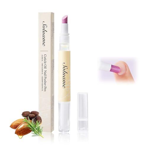 Removedor de cutículas de cerámica de 45°, 2 en 1, exfolia suavemente las uñas, adecuado para grietas de cutículas, sequedad, astillado, hidrata, aporta brillo, 2 ml