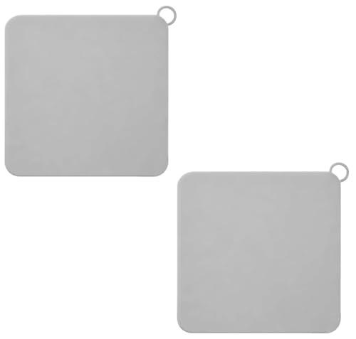 Jdacla® Pack 2 Tapa Desagüe Ducha de Silicona/Tapa Desagüe Terraza/Tapa Desagüe Antiolores para Evitar Cucarachas en Desagües de Terraza, Cocina y Ducha (15x15cm)(Gris)