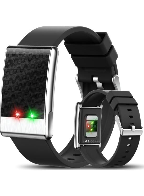 YYKY Pulsera Inteligente Sin Pantalla, 10g Ultraligero Smartwatch Fitness Tracker Mujer Hombre, Smart Band con ECG/Ácido Úrico/HRV/Lípidos/Tension Arterial, BMI/Pulsometro/Sueño, 120+ Sport, IP68