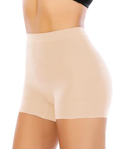 YARRCO Braga Faja Reductora Mujer Invisible Faja Pantalon Adelgazante Vientre Plano Braguitas Moldeadoras Shapewear Control de Abdomen Sin Costuras (#57 Beige,L)