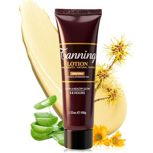 100g Acelerador del Bronceado Crema,Crema para Bronceado Corporal Oscuro,Intensificador del bronceados en cremas,para Uso con Rayos de Sol o Camas de bronceados,Ideal para Uso Diario