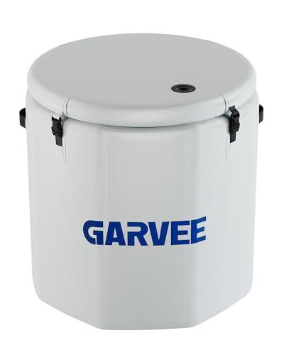 Garvee Bañera de hielo inflable XXL de 186 galones para atletas, bañera portátil con tapa aislada, compatible con unidades de refrigeración de agua, uso en interiores y exteriores para recuperación