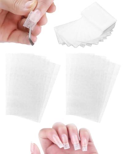JEXOWIQ 50pcs extensiones de uñas de fibra de vidrio de seda, extensión de uñas de fibra de vidrio, extensiones de uñas, kit de gel de fibra de vidrio, herramienta de manicura para la reparación