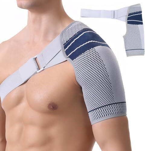 Eniyou Hombrera Deportiva Hombrera Ortopedica Hombre Hombreras Ortopedicas Ajustable Ligero Y Cómodo Para Aliviar El Dolor Y Las Lesiones Deportivas Apto Tanto Para Hombres Como Para Mujeres