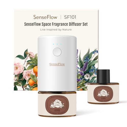 SenseFlow Difusor Aceites Esenciales Difusor de Aromas SF101 Pro – Ultrasónico Sin Agua, 100 % Vegetal, Aromaterapia120 Días, para Hogar, Hotel y Estudio Hasta 100 ㎡, HT N°6