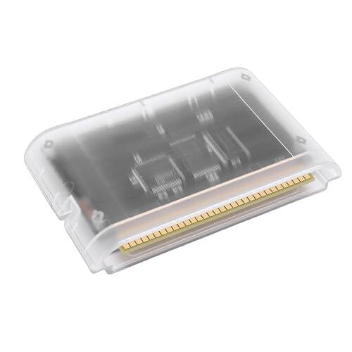 Tosuny Tarjeta de Juego 4000 en 1, Cartucho de Juego para Mega Drive/Master System/consola de Juegos 32X, Memoria Integrada de 8 GB, para Consolas de Juegos MD1 MD2 MD3 CD X 32X (Blanca transparente)