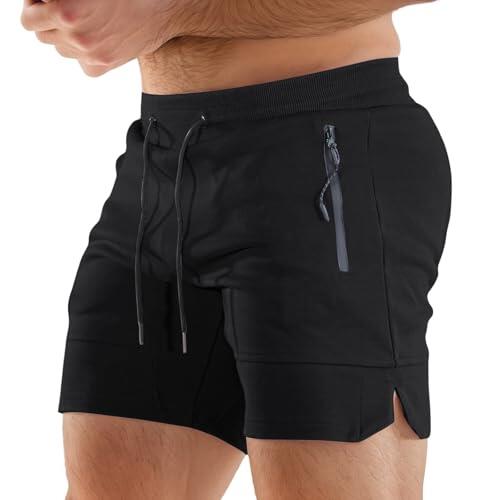 Pantalón deportivo para hombre extensible para fitness y correr en verano, diseño delgado y cómodo, Le Noir, XXL