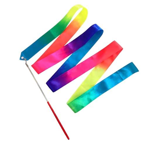 Cintas de baile - Cintas de gimnasia de nylon | Cinta de baile rítmica, suministros de ejercicios de baile de degradado, gimnasia serpentinas, para clases de música en casa club escolar