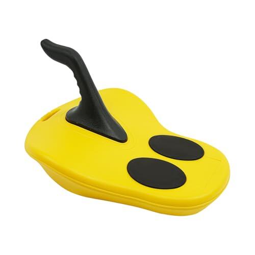 Trineo de snowboard con dirección de polietileno moldeado, capacidad de carga de 100 kg con acolchado de EVA, mango ergonómico y cuerda de tracción, para niños y adultos, hierba de arena, nieve, 58 x