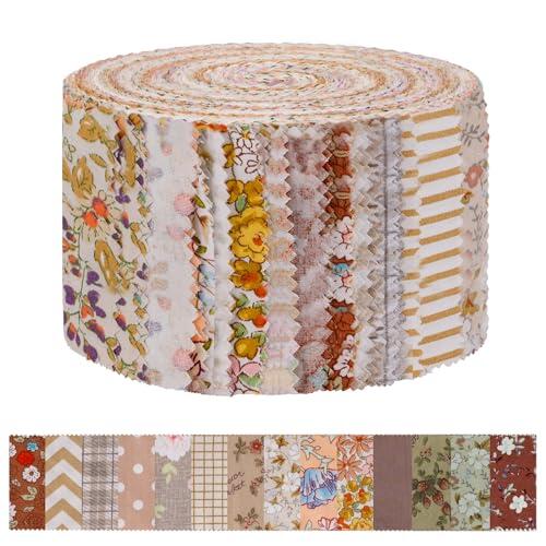 Descubre las Telas Jelly Roll AOOSA para Patchwork en Tonos Marrones