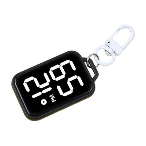 INSEOWI Reloj de llavero digital compacto para estudiantes, niños, reloj de bolsillo electrónico, accesorios de cronometraje, regalo, pequeño reloj colgante para mochilas